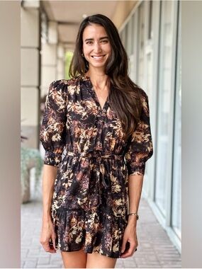 Elan Cotton Black Tuscany Dress